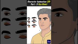 2D Character Eye Blink Animation in Adobe Animate 🎬