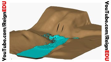 Water Flow from Mountain Simulation on ANSYS R16.0 - ReignEdu #1.88
