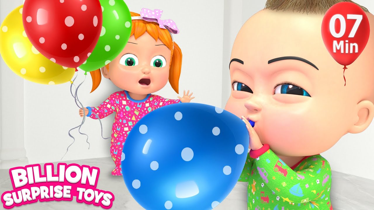 ⁣Teach Colors with Balloons #2 - BillionSurpriseToys Nursery Rhymes, Kids Songs