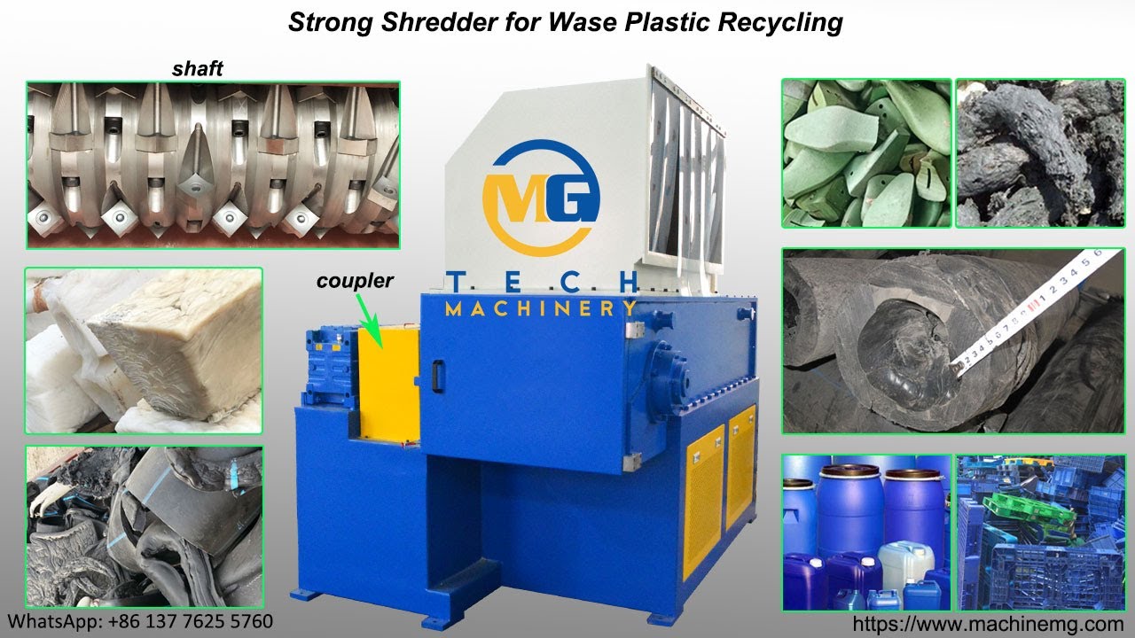 WPS600) Single Shaft Plastic Shredder for Waste Plastics Recycle