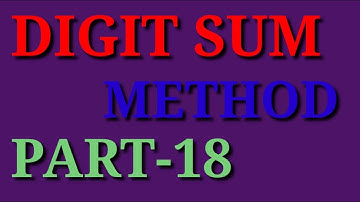 VEDIC MATHS || CALCULATION TRICKS || Concept of digital sum method part-18 || BANK || SSC || CAT ||