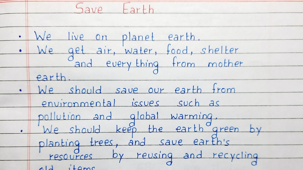 essay on earth 10 lines