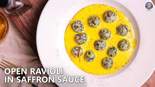 Open Ravioli in Saffron Sauce | Creamy Spinach & Cheese Ravioli | Healthy Pasta Dish | Chef Rahull screenshot 1