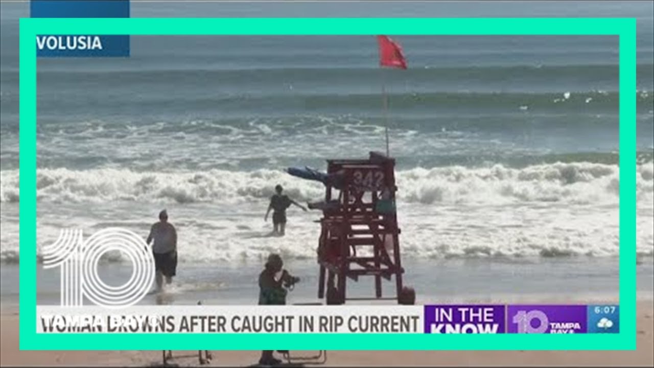 Florida woman drowns after getting caught in rip current - YouTube