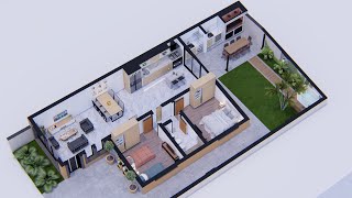 Casa en terreno de 10 x 20 m