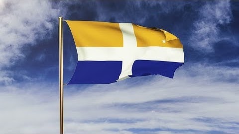 4K Isles Of Scilly flag waving in the wind. Green screen, alpha matte. Loopable animation Stock