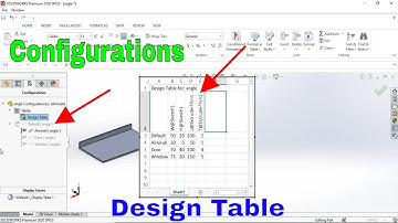 How to add Configurations of Part in SolidWorks by using Design Table