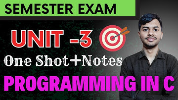 Programming in C🎯💪🏽 | Unit 3 One-Shot #15forteen #engineering #bca #btech #programming #code #ipu