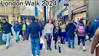 Walking in Mayfair London, Oxford Street  - Central London Luxury Shopping February 2024 [4K HDR]