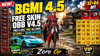 BGMI 4.5 FREE SKIN OBB FREE X SUIT FREE ALL GUNS VIP SKINS + SUPER CAR SKINS FREE | 32+64BIT screenshot 1