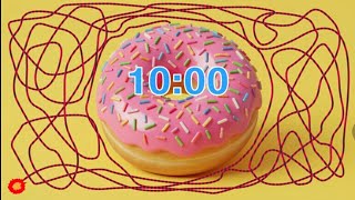 10 Minute Timer for Classroom 🍩 Cute Sweet Donut Maze Countdown