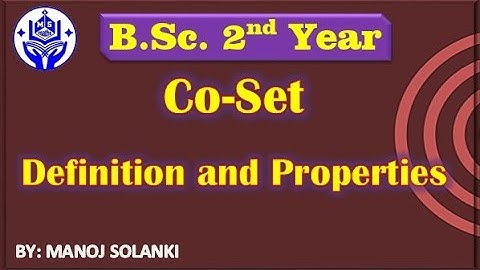 Co-Sets: Definition and Properties || Group Theory || #msmaths #bscmaths #bamaths