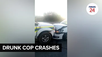 WATCH | 'Look how drunk this policeman is': Northern Cape cop arrested after crashing state vehicle