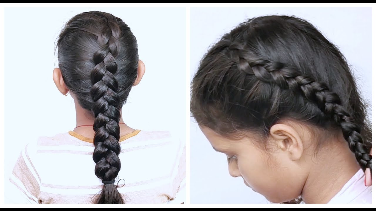 Easy & Simple Braid hairstyle | School Girls Hairstyle | New Little Girls hairstyle