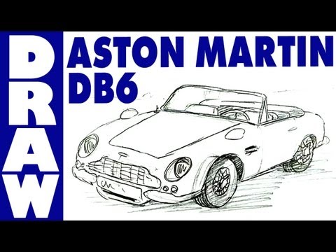How to draw an Aston Martin DB6 Volante - realtime...