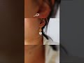 Natural white shell safety buckle earrings