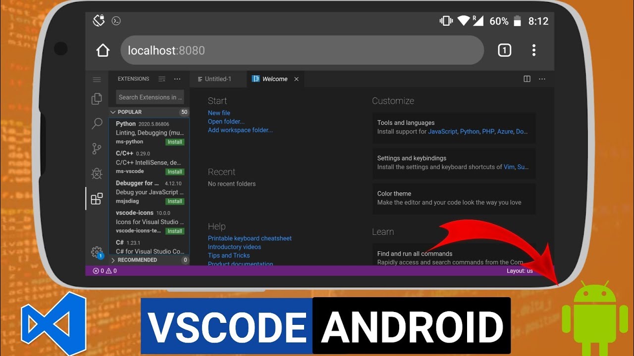 How To Install VsCode Android Mobile | Run VsCode [Visual Studio Code] On  Android Mobile - YouTube