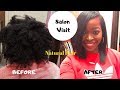 Salon Visit: Straightening My Natural Hair | Type 4c Natural Hair