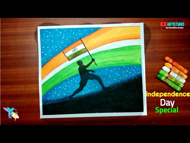 Independence day drawing easy | Independence day drawing, Art drawings for  kids, Easy drawings