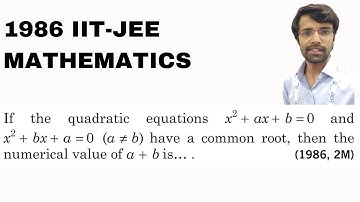 #32 IIT JEE Advanced 1986 Common Root | Abhishek Mishra
