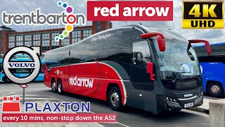 [Trentbarton Red Arrow: Nottingham City Centre to Derby Bus Stn Express] Plaxton Elite Volvo B11RT