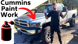 Budget 12 Valve Cummins Gets Makeover [] $250 DIY Harbor Freight Outdoor Paint Job Turns Out..? 12v