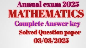 Maths 2nd Puc Annual exam question paper complete answer key 2025||final exam paper answerkey#maths