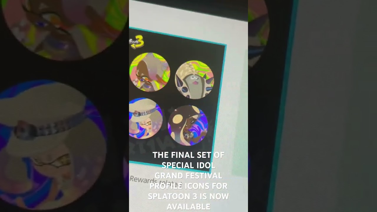 THE FINAL SET OF SPECIAL IDOL GRAND FESTIVAL PROFILE ICONS FOR SPLATOON 3 IS NOW AVAILABLE