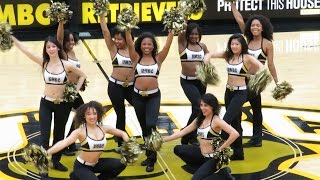 UMBC Retrievers Dance Team Performs at Men's Basketball vs Fairfield - CIT Tournament - 3-15-17