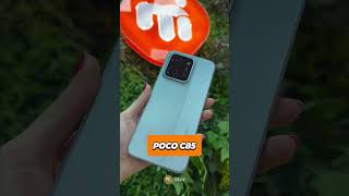 Comparativo: de um lado, o visual moderno do Poco C85.Do outro, o acabamento premium do Poco X8 Pro.