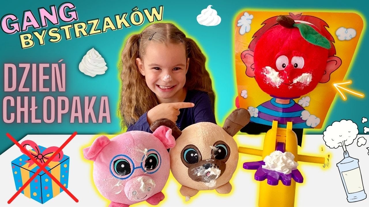 Zapomniałam o dniu chłopaka🐷🐶🍎 Gramy w Pie Face z Bystrzakami 🤩
