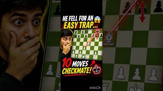 He Fell For An Easy Trap… 10 Moves Later: CHECKMATE 😳♟️