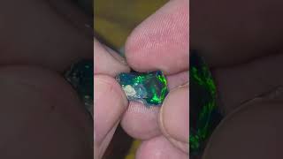 Smoked Ethiopian Welo Opal - from rough to cut and polished #opal #antsopalcorner #ethiopianopal