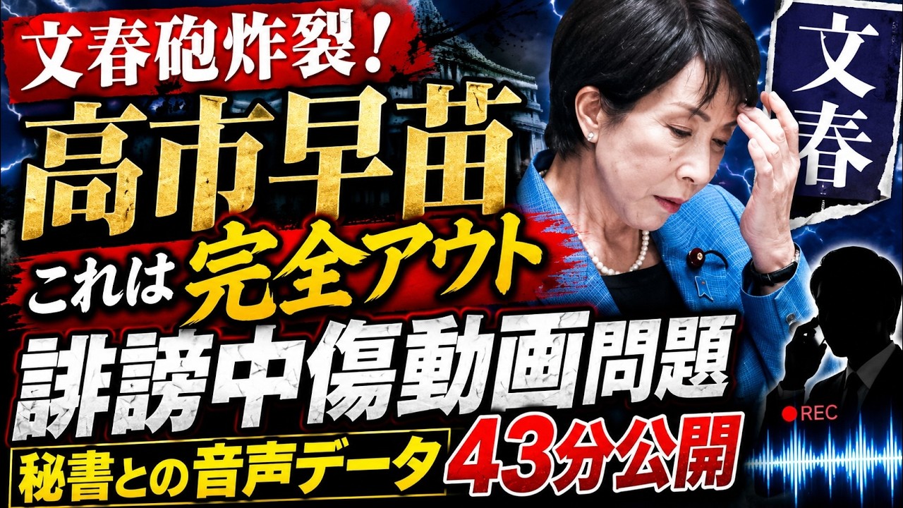 高市早苗、完全にアウト！文春砲第5弾「43分のZOOM音声」の中身。元