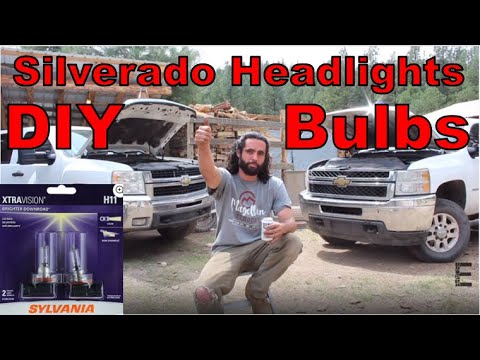 How to Replace Driver Side and Passenger Side Headlight Bulbs 07-13 Silverado 2500HD (Fast and Easy)