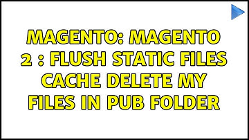 Magento: Magento 2 : Flush static files cache delete my files in pub folder