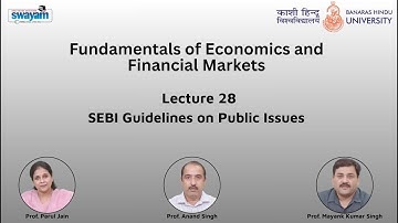 Lecture 28: SEBI Guidelines on Public Issues
