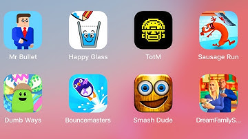 Mr Bullet,Happy Glass,Tomb Of The Mask,Sausage Run,Dumb Ways,Bouncemasters,Smash Dude,Dream Family