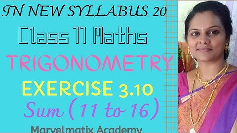 11th maths ex.3.10 Question (11 - 16) #Exercise_3.10 ##marvelmatixacademy