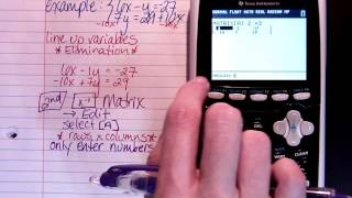 Use rref in Matrix Menu (TI-84) to Solve Systems