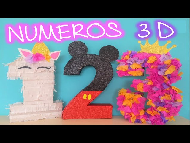 🥳 Como Hacer NÚMERO 5 de CARTÓN en 3 D para CUMPLEAÑOS 🎈🎈 