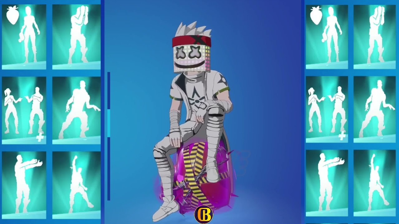 Marshinobi All Icon Emotes & Dances All Emote Music   Fortnite