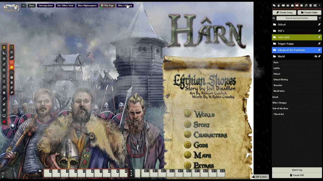 Harnmaster 3 Landing page on Foundry VTT - YouTube