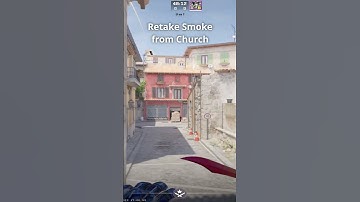 smoke B entrance from church on Inferno #cs2 #counterstrike #shorts