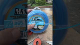 Rolling up a few string trimmer spools on the patio. Legal in all 50 states! #diy#garden #yardwork