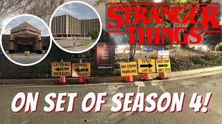 Stranger Things 4 SNEAKING ONTO SET + Visiting Hawkins Middle, Starcourt Mall & Hawkins Lab