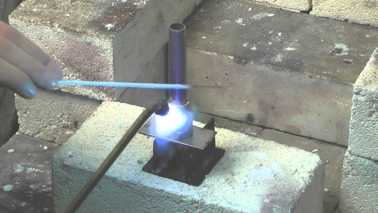 Brazing copper pipe to brass using Silverflo 55 Flux Coated Rod YouTube