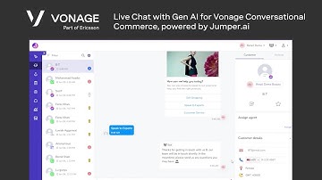 Vonage Conversational Commerce: Live Chat with Generative AI