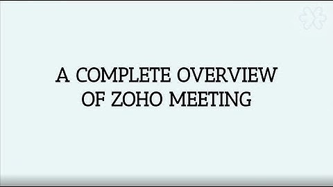 Free Training: A Complete Overview of Zoho Meeting