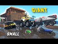Giant Cars VS Small Cars Fight - BeamNG Drive